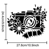 Globleland PET Hollow Out Drawing Painting Stencils, for DIY Scrapbook, Photo Album, Camera Pattern, 300x300mm