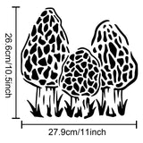 Globleland PET Hollow Out Drawing Painting Stencils, for DIY Scrapbook, Photo Album, Mushroom Pattern, 300x300mm