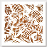 Globleland PET Hollow Out Drawing Painting Stencils, for DIY Scrapbook, Photo Album, Leaf Pattern, 300x300mm