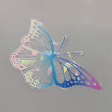Globleland 10Pcs Butterfly Colorful Suncatcher Rainbow Prism Electrostatic Glass Stickers, Waterproof Laser PVC Window Static Decals, Blue, 56~130x88~137x0.2mm