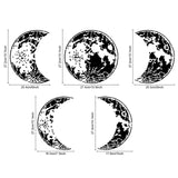 Globleland 5Pcs 5 Styles PET Hollow Out Drawing Painting Stencils, for DIY Scrapbook, Photo Album, Moon Pattern, 300x300mm, 1pc/style