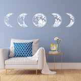 Globleland 5Pcs 5 Styles PET Hollow Out Drawing Painting Stencils, for DIY Scrapbook, Photo Album, Moon Pattern, 300x300mm, 1pc/style