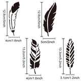 Globleland 2Pcs 2 Styles PET Hollow Out Drawing Painting Stencils, for DIY Scrapbook, Photo Feather Pattern, Feather Pattern, 297x210mm, 1pc/style