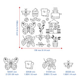 Globleland Stainless Steel Cutting Dies Stencils, for DIY Scrapbooking/Photo Album, Decorative Embossing DIY Paper Card, Matte Stainless Steel Color, Insect Pattern, 156x156mm