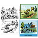 Globleland Custom PVC Plastic Clear Stamps, for DIY Scrapbooking, Photo Album Decorative, Cards Making, House, 160x110x3mm