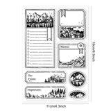 Globleland Custom PVC Plastic Clear Stamps, for DIY Scrapbooking, Photo Album Decorative, Cards Making, Mountain, 160x110x3mm