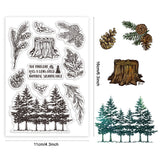 Globleland Custom PVC Plastic Clear Stamps, for DIY Scrapbooking, Photo Album Decorative, Cards Making, Tree, 160x110x3mm