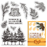 Globleland Custom PVC Plastic Clear Stamps, for DIY Scrapbooking, Photo Album Decorative, Cards Making, Tree, 160x110x3mm