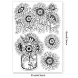 Globleland Custom PVC Plastic Clear Stamps, for DIY Scrapbooking, Photo Album Decorative, Cards Making, Flower, 160x110x3mm