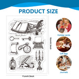 Globleland Custom PVC Plastic Clear Stamps, for DIY Scrapbooking, Photo Album Decorative, Cards Making, Book, 160x110x3mm