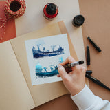 Globleland Custom PVC Plastic Clear Stamps, for DIY Scrapbooking, Photo Album Decorative, Cards Making, Sleigh, 160x110x3mm