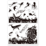 Globleland Custom PVC Plastic Clear Stamps, for DIY Scrapbooking, Photo Album Decorative, Cards Making, Other Animal, 160x110x3mm