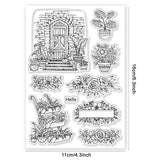 Globleland Custom PVC Plastic Clear Stamps, for DIY Scrapbooking, Photo Album Decorative, Cards Making, Flower, 160x110x3mm