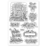 Globleland Custom PVC Plastic Clear Stamps, for DIY Scrapbooking, Photo Album Decorative, Cards Making, Flower, 160x110x3mm