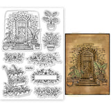 Globleland Custom PVC Plastic Clear Stamps, for DIY Scrapbooking, Photo Album Decorative, Cards Making, Flower, 160x110x3mm