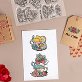 Globleland Custom PVC Plastic Clear Stamps, for DIY Scrapbooking, Photo Album Decorative, Cards Making, Fruit, 160x110x3mm
