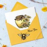 Globleland Custom PVC Plastic Clear Stamps, for DIY Scrapbooking, Photo Album Decorative, Cards Making, Bees, 160x110x3mm