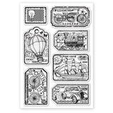 Globleland Custom PVC Plastic Clear Stamps, for DIY Scrapbooking, Photo Album Decorative, Cards Making, Vehicle, 160x110x3mm