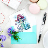 Globleland PVC Sakura Stamp, for DIY Scrapbooking, Mermaid, 100x100mm