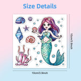 Globleland PVC Sakura Stamp, for DIY Scrapbooking, Mermaid, 100x100mm