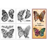 Butterfly PVC Stamp, 4Pcs/Set