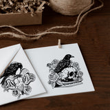 Raven PVC Stamp, 4Pcs/Set