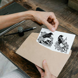 Raven PVC Stamp, 4Pcs/Set