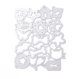 Globleland Carbon Steel Cutting Dies Stencils, for DIY Scrapbooking, Photo Album, Decorative Embossing Paper Card, Matte Stainless Steel Color, Mixed Shapes, 175x135x0.7mm