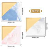 3 Pieces Square Marble Wax Seal Mat(Pink + Blue + Gray)