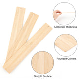 Globleland 24Pcs Blank Bamboo Bookmark, Unfinished Wood Hanging Tags, for Engraving, Painting, Rectangle, Wheat, 200x30x2mm, Hole: 3.5mm