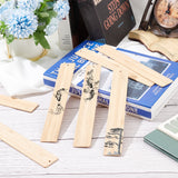 Globleland 24Pcs Blank Bamboo Bookmark, Unfinished Wood Hanging Tags, for Engraving, Painting, Rectangle, Wheat, 200x30x2mm, Hole: 3.5mm