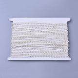 10 Yard Plastic Imitation Pearl Beads Ribbon, Garment Accessories, White, 8.5mm