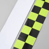 Globleland Waterproof PVC Reflective Warning Stickers, Safety Sign Caution Tartan Decals for Vehicle, Yellow Green, 50x0.3mm, about 25m/roll