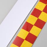 Globleland Waterproof PVC Reflective Warning Stickers, Safety Sign Caution Tartan Decals for Vehicle, Goldenrod, 50x0.3mm, about 25m/roll