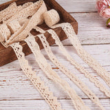1 Set 7Yards 1 Styles Vintage Crochet Lace Ribbon, Crochet Sewing Lace, Crochet Lace Trim Ribbon, for Gift Package Wrapping Scrapbooking Supplies, Beige, 3/8~3/4 inch(10~20mm)