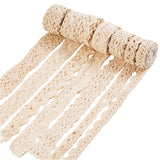 1 Set 7Yards 1 Styles Vintage Crochet Lace Ribbon, Crochet Sewing Lace, Crochet Lace Trim Ribbon, for Gift Package Wrapping Scrapbooking Supplies, Beige, 3/8~3/4 inch(10~20mm)