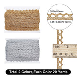 2 Cards 2 Colors Metallic Lace Trim