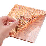 Globleland Gold Foil Paper, Nail Art Glitter Decoration, Dark Goldenrod, 14x14cm