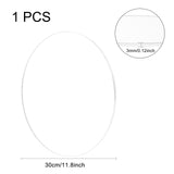 Acrylic Transparent Pressure Plate, Flat Round, Clear, 300x3mm