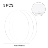 Acrylic Transparent Pressure Plate, Flat Round, Clear, 126x3mm
