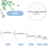10Pcs 5 Style Acrylic Transparent Pressure Plate, Round, Clear, 4.95~15.15x0.25cm, 2pc/style