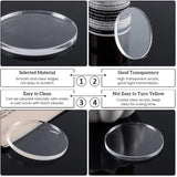 Transparent Acrylic Display Base, Circle Blank Discs, Clear, 50x4mm