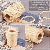 328 Yards 8mm Wide Raffia Ribbon Raffia Paper Craft Ribbon Packing Twine for Festival Christmas Gifts DIY Decoration and Weaving, Goldenrod