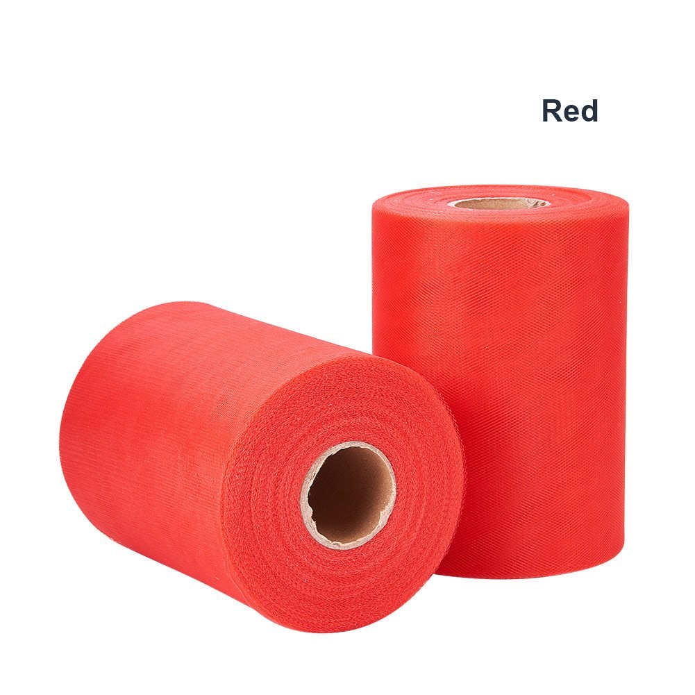 Red Tulle Fabric Rolls 6 Inch by 100 Yards (300 Feet) Fabric Spool Tulle  Ribbon