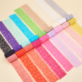 18 Colors 1 Yard Each Lace Fabric Stretch Elastic 1.57 inches Wide Trim Lace for Headbands Garters Wedding Bouquet Making
