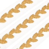 Leaf Pattern Bugle Bead Beaded Trim Banding