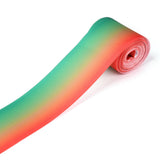 1 Roll Gradient Rainbow Polyester Ribbon, Single Face Printed Grosgrain Ribbon, for Crafts Gift Wrapping, Party Decoration, Colorful, 2 inch(50mm), about 5 yards/roll(4.57m/roll)