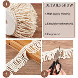 1 Set 10 Yards Curtain Fringes Bullion Fringe Trim, Beige Fabric Trims and Embellishments Cotton Fibre Tassel Curtain Weights Fringes Sewing for DIY Decoration Curtain Sofa Clothes