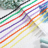 50M 10 Colors Wave Bending Fringe Trim