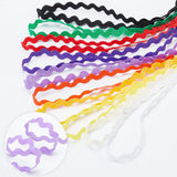 50M 10 Colors Wave Bending Fringe Trim